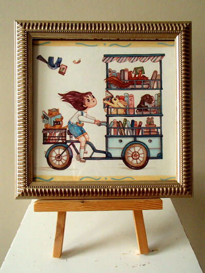 The Biblicycle Watercolor (8" x 8") $160