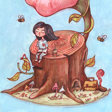 Morning Glory Watercolor (5" x 7") $160